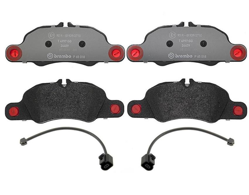 Porsche Brakes Set Kit Pads Front (LowMet) (with Sensors